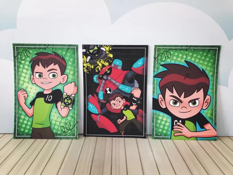 Moldes de cachepô e enfeite de mesa do Ben 10 nos formatos Studio, PNG e PDF.