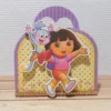 Moldes práticos de papelaria para centro de mesa da Dora Aventureira em formato PDF e Studio.