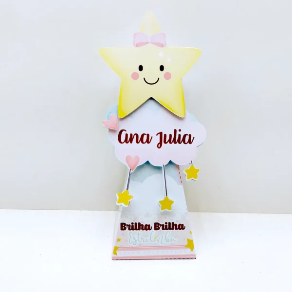 Moldes práticos de scrapfesta para ornamentação de festa estrelinha em formato Studio, PNG e PDF.