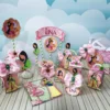 Centro de mesa e topper para decoração de festas com o tema Mulan em Studio e PDF.