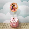 Centro de mesa para decoração de festa infantil tema Mulan em arquivo digital de corte.