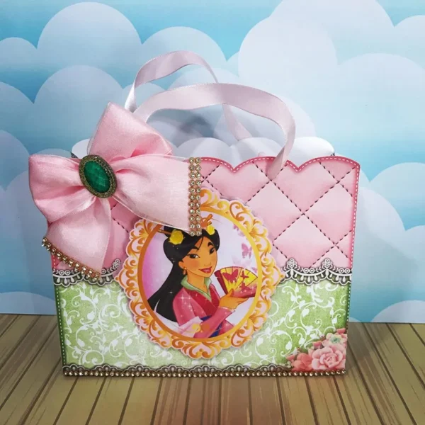 Arquivo digital para imprimir e cortar em casa centro de mesa e topper Mulan.