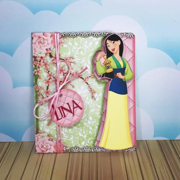 Moldes digitais em alta resolução para papelaria e decoração com tema Mulan.