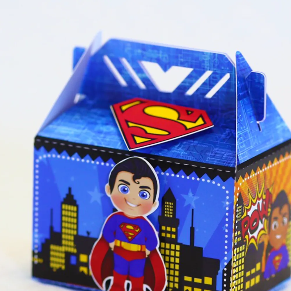 Lembrancinha de mesa infantil de heróis pronta para impressão em Studio e PDF.