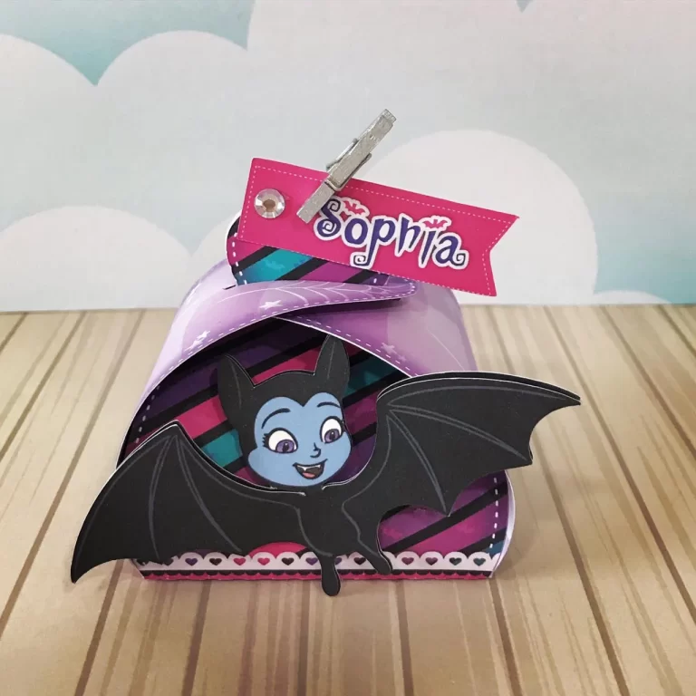 Moldes de cachepô e enfeites assombrados no tema Vampirina em Studio, PNG e PDF.