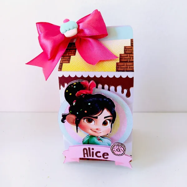Arquivo digital para imprimir e cortar em casa centro de mesa e elementos decorativos da Vanellope.