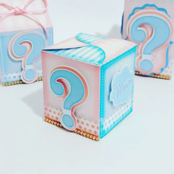 Arquivo digital para imprimir e cortar em casa decoração de festa e topper Chá Revelação.