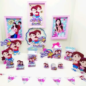 Kit digital de personalizados para decoração de festa no tema Maria Clara e JP nos formatos Silhouette Studio, PNG e PDF.