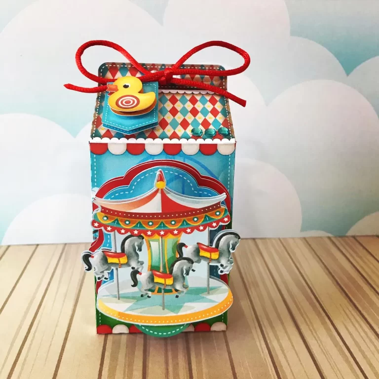 Moldes práticos de scrapfesta para lembrancinhas de parque de diversões em Studio e PDF.
