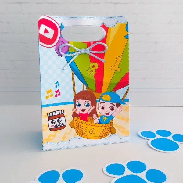 Kit digital de moldes com Luccas Neto de coelhinho para produção de embalagens de ovos de colher e toppers estruturados.