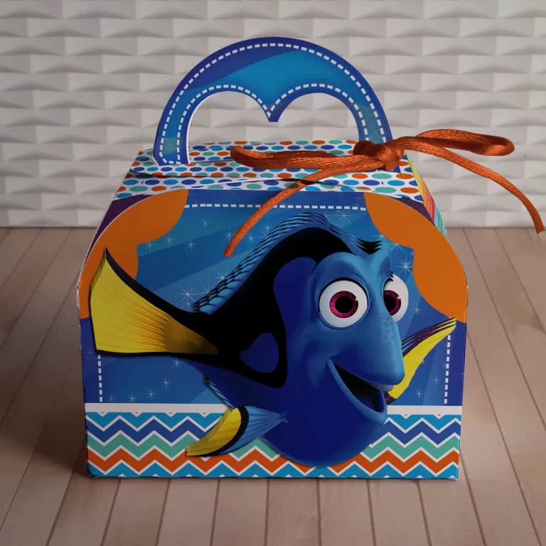 Elementos de decoração Procurando Nemo em formatos Studio, PNG e PDF para personalização de festa infantil.