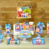 Kit digital de personalizados infantis para decoração no tema Os Três Porquinhos em Studio e PDF.