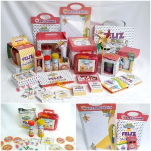 Kit digital de personalizados infantis para decoração no tema Dia das Crianças em Studio e PDF.