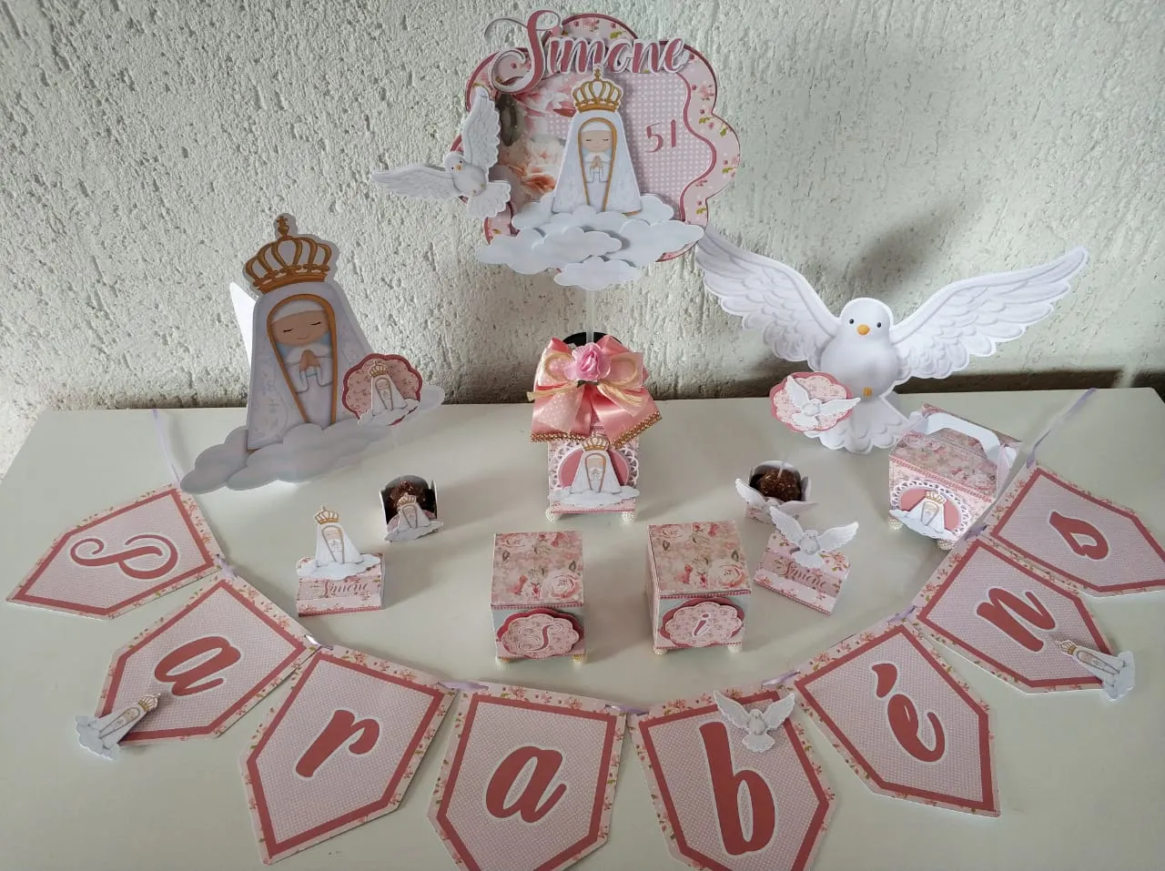 Kit digital de personalizados religiosos para Decoração Tema Nossa Senhora Aparecida.
