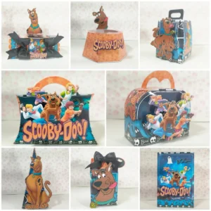 Kit de personalizados e topper para decoração de festa infantil tema Scooby-Doo em arquivo digital.