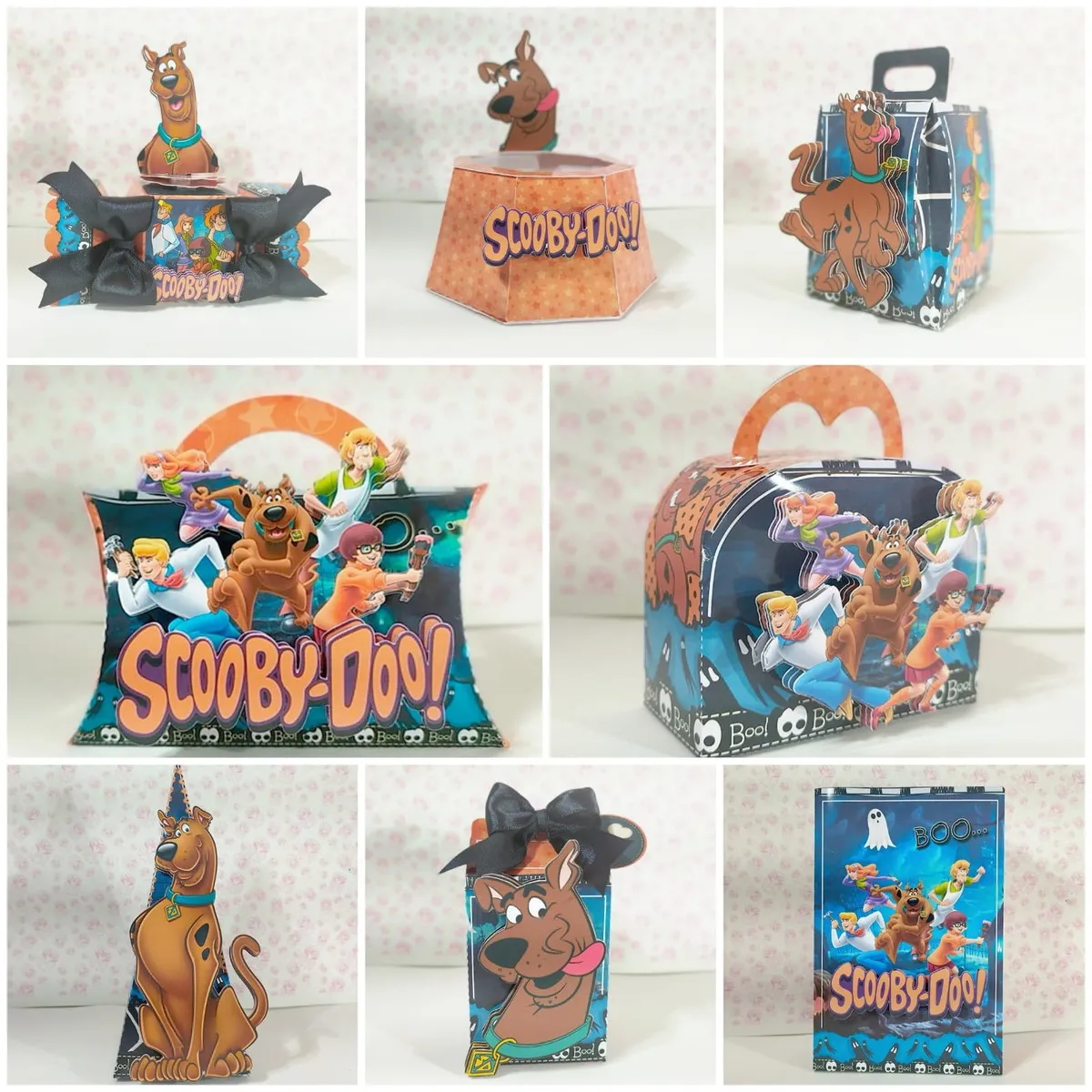 Kit de personalizados e topper para decoração de festa infantil tema Scooby-Doo em arquivo digital.