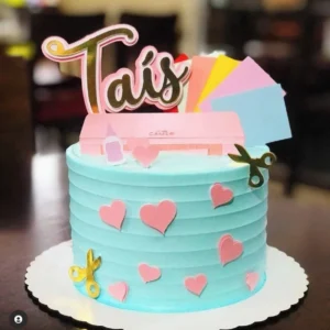 Decoração Topo De Bolo Tema Papelaria Studio
