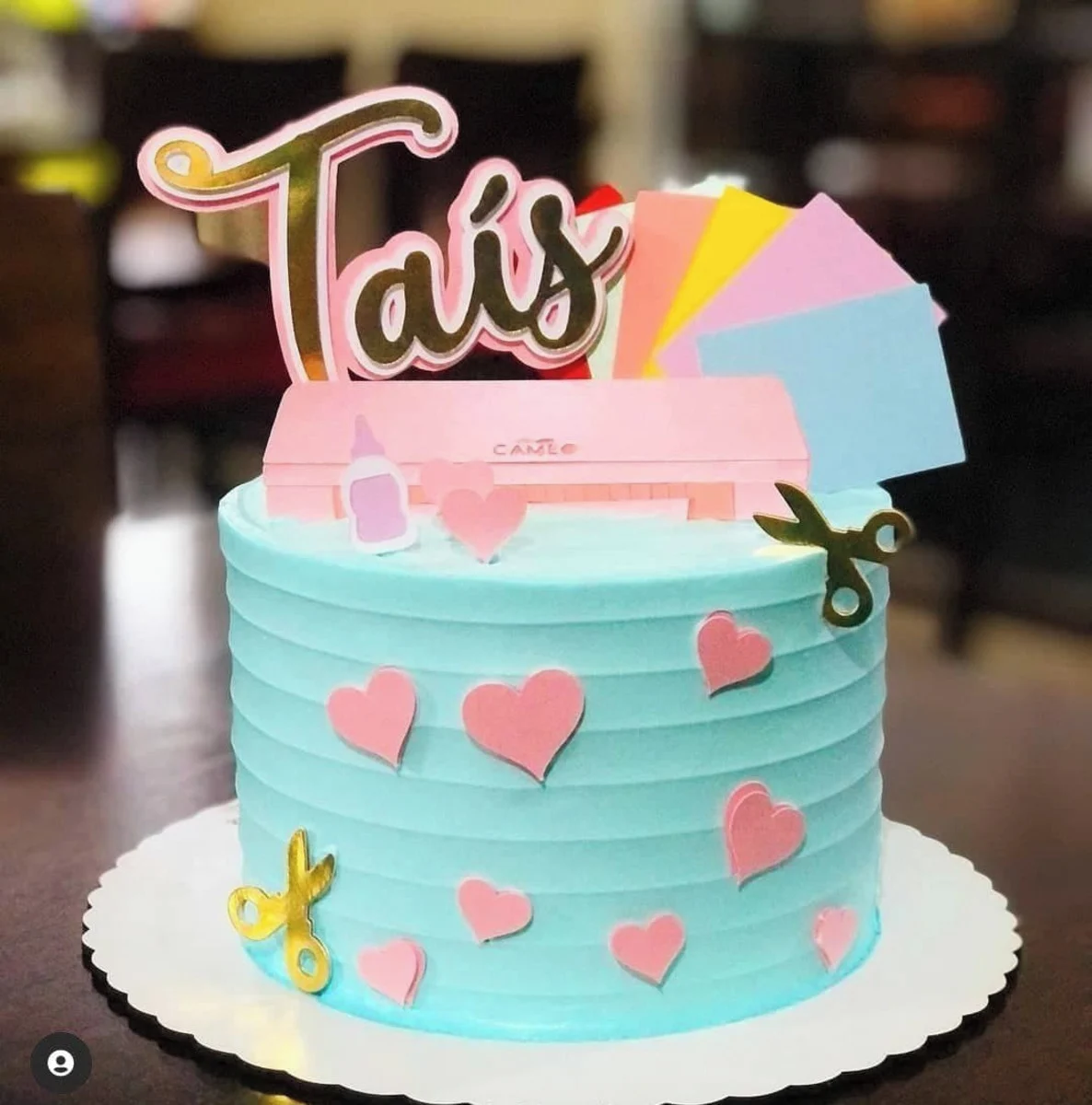 Decoração Topo De Bolo Tema Papelaria Studio