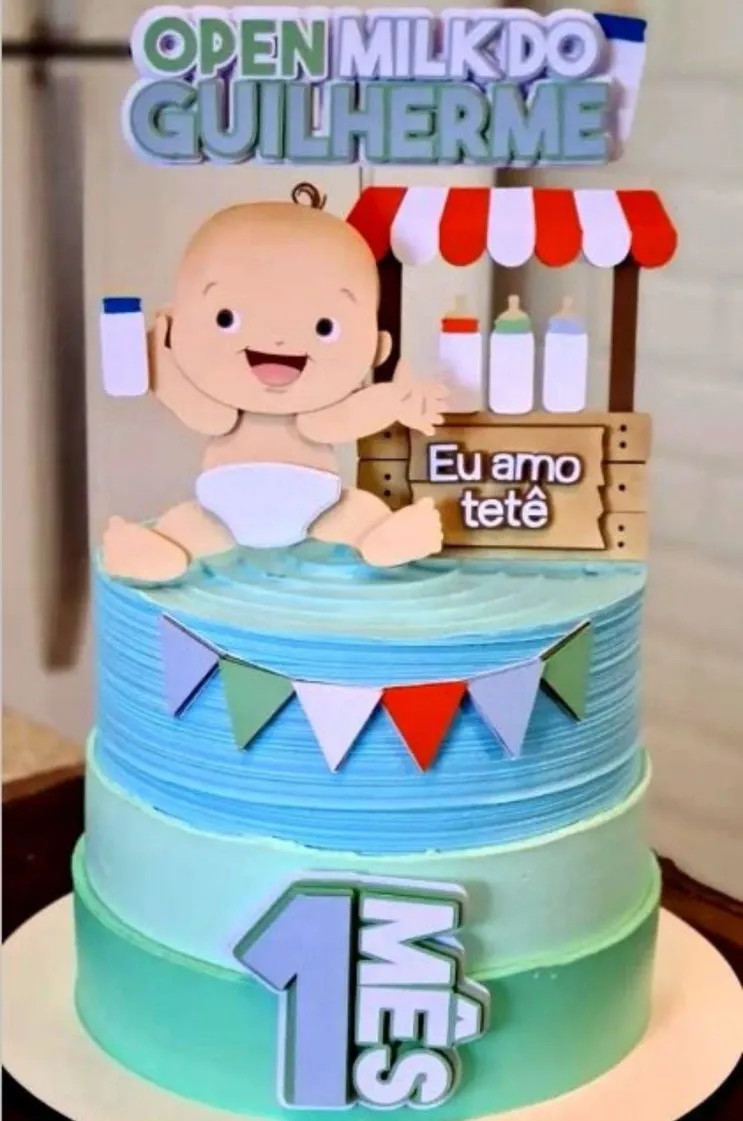 Arquivo de corte digital de topo de bolo no tema Open Milk em formato Studio para Silhouette, mostrando uma caixinha de leite estilizada, canecas de leite espumantes, biscoitos com gotas de chocolate e letras com contorno prontas para o recorte em camadas.