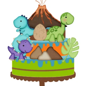 Decoração Topper de Bolo Dinossauro Studio