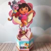 Moldes de caixas e embalagens decoradas da Dora Aventureira em Studio, PNG e PDF.