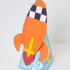 Topper de bolo com balão, helicóptero e carrinhos para decoração de festas com o tema Meios de Transporte.