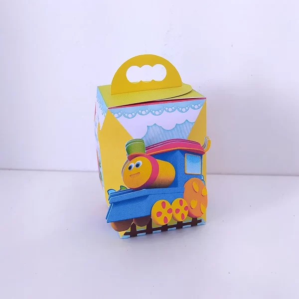 Moldes digitais em alta resolução do tema Bob o Trem para papelaria personalizada e decoração de mesa de aniversário.