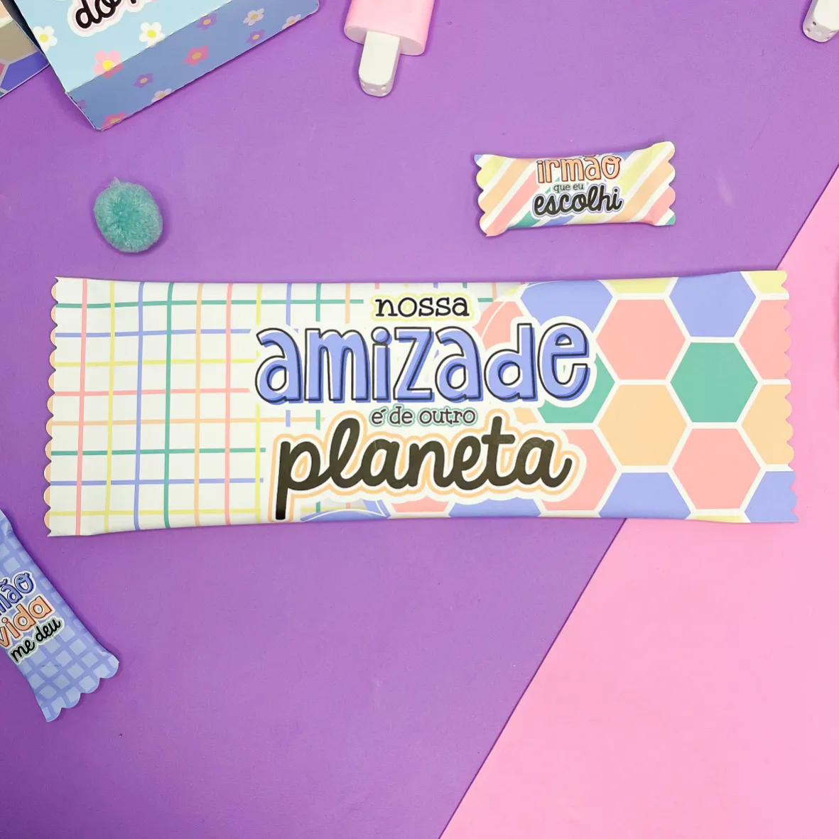 Papelaria de amizade pronta para recortar na Silhouette, Scanncut ou na tesoura.