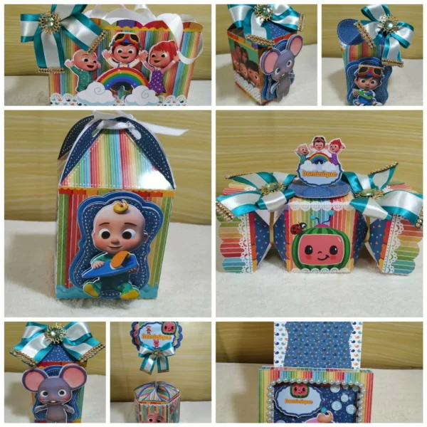 Caixinhas personalizadas do Cocomelon prontas para impressão e corte em Studio e PDF.