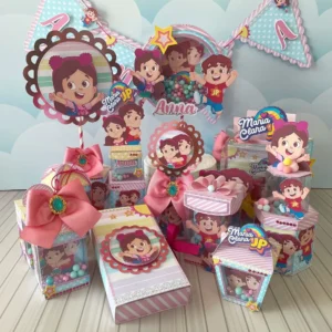 Kit digital de personalizados para festa infantil no tema Maria Clara e JP nos formatos Silhouette Studio, PNG e PDF.