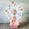 Arquivo digital para imprimir e cortar em casa decoração de festa e topper do tema Skye e Everest da Patrulha Canina.