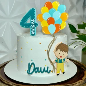 Moldes digitais de topo de bolo de balão masculino prontos para Silhouette Studio.