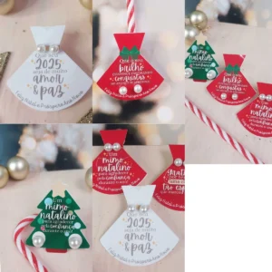 Tags personalizadas para brincos com estampas natalinas e frases de Feliz Natal. Arquivo digital de corte nos formatos de imagem PNG e arquivo PDF.