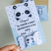 Caixas personalizadas em camadas com urso panda delicado e galhos de bambu. Arquivo digital de corte estruturado para uso no Silhouette Studio.