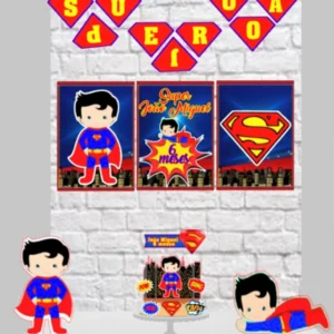 Caixa personalizada com o símbolo do Super Homem em camadas de papel. Arquivo de corte digital configurado exclusivamente para o Silhouette Studio.