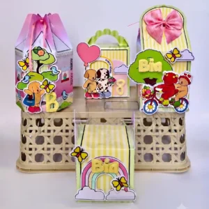 Desenhos fofos personalizados e caixas no estilo Bobbie Goods. Arquivo de corte digital nos formatos Silhouette Studio e para impressão em PDF.