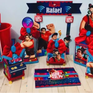 Topper para imprimir com tema detona ralph molde de papelaria e arquivo de corte para editar no silhouette studio