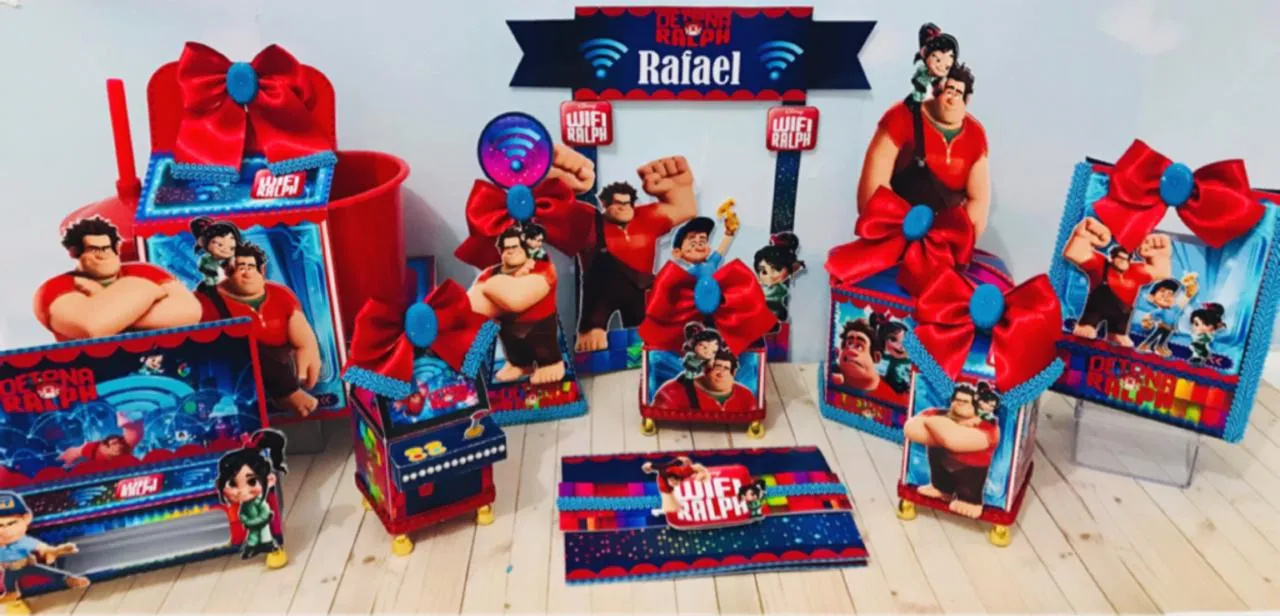 Topper para imprimir com tema detona ralph molde de papelaria e arquivo de corte para editar no silhouette studio