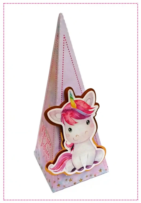 Visualização de camadas no Silhouette Studio do topo de bolo Unicórnio fofo com silhueta de unicórnio deitado em uma nuvem, estrelas cadentes brilhantes e fontes personalizadas prontas para edição.