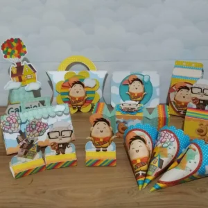 Topper para imprimir com tema Up Altas Aventuras molde de papelaria e arquivo de corte para editar no silhouette studio