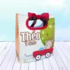 Elementos decorativos de aniversário com temática de filhotes de cachorro em tons suaves. Arquivo de corte digital nas extensões PDF e Silhouette Studio.