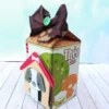 Kit de artes e moldes de caixas para doces de aniversário com o tema de cachorros. Arquivo digital em alta qualidade nos formatos Studio e PDF.