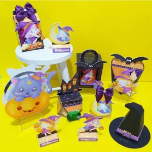 Kit de recortes e artes para festa do tema Halloween. Arquivo digital de corte em formatos Silhouette Studio e arquivos de fácil impressão em PDF.