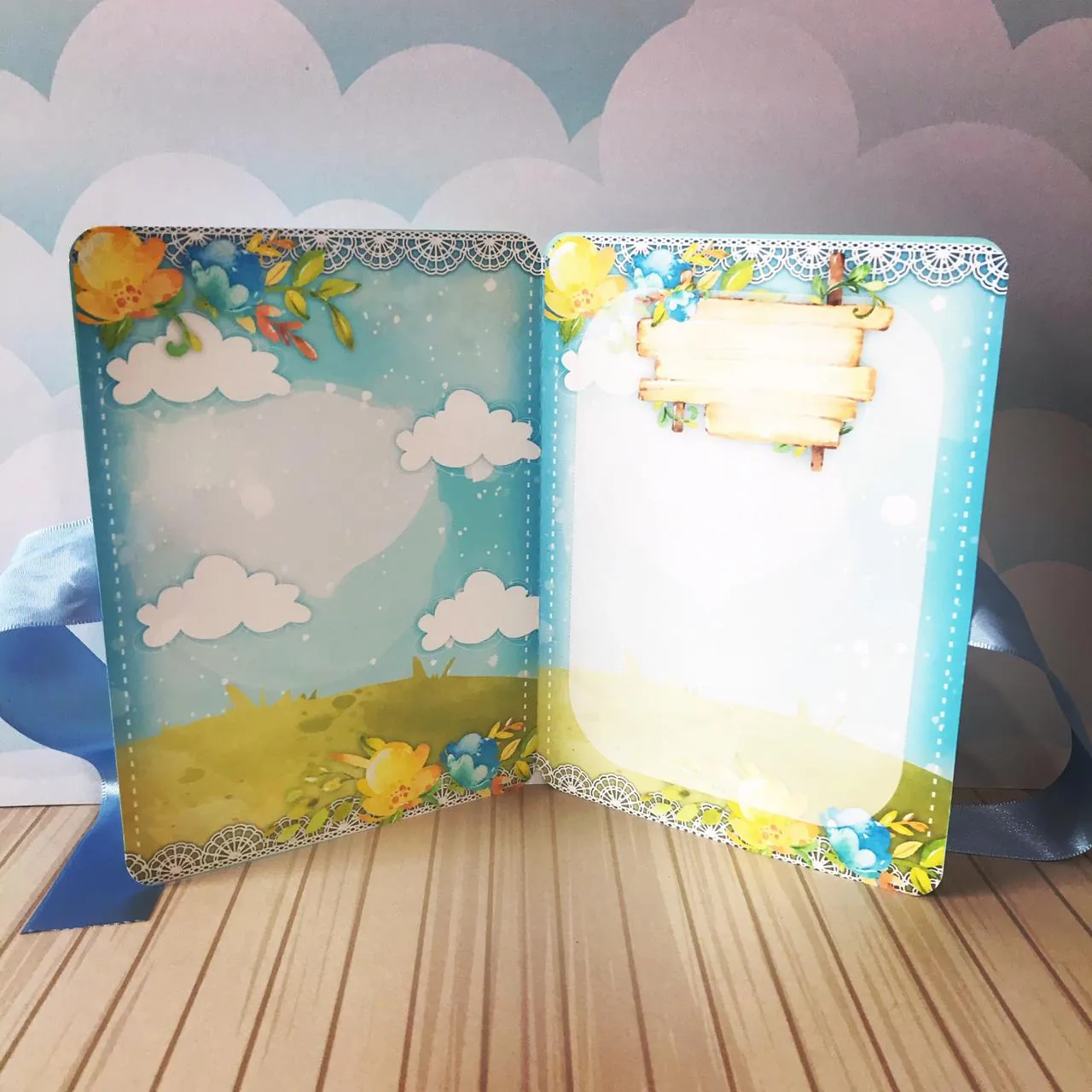 Kit de decoração de festa tema Ovelhinha Nuvem nos formatos Studio, PNG e PDF com detalhes para papelaria personalizada.