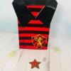 Maquete digital de elementos decorativos de festa com o tema do Sport Club do Recife, exibindo linhas de vinco e detalhes do escudo estruturados prontos para recortar.