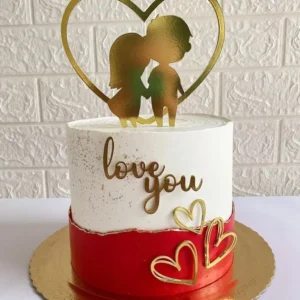 Topper para imprimir com tema love you molde de papelaria e arquivo de corte para editar no silhouette studio