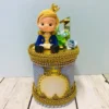 Kit de decoração de festa tema Realeza Menino nos formatos Studio e PDF com coroas para papelaria personalizada.