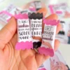 Kit de artes para mimos de salão e embalagens de doces para manicure. Arquivo digital em alta qualidade nos formatos de imagem PNG e impressão PDF.