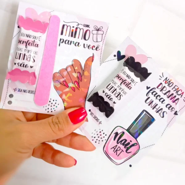 Arte digital para capas de balas comerciais com foco em manicures e designers de unhas. Arquivo digital em formato de imagem PNG e extensão PDF.