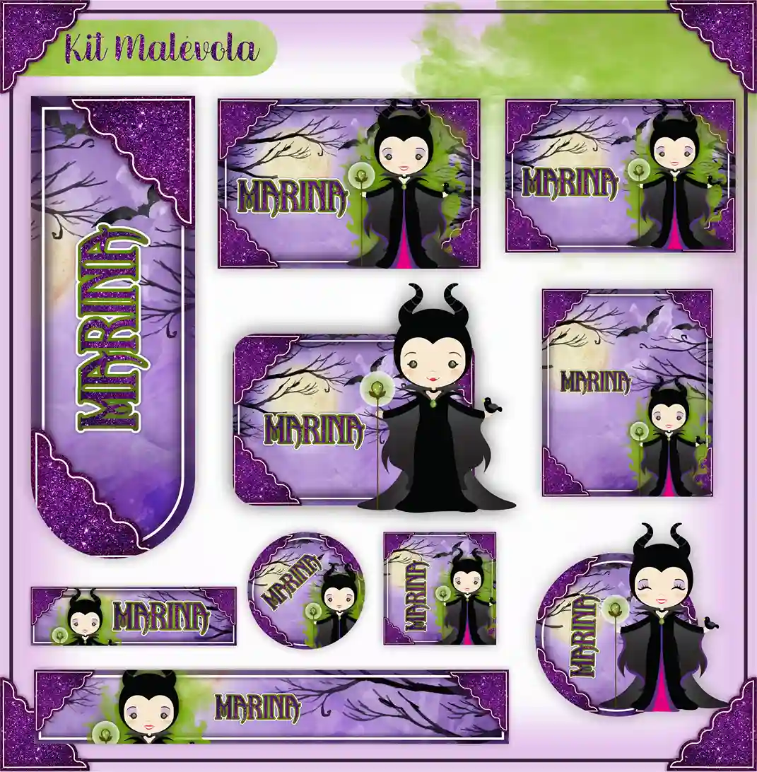 10 Kit Etiquetas Escolares para Editar e Imprimir Adesivo Lapis